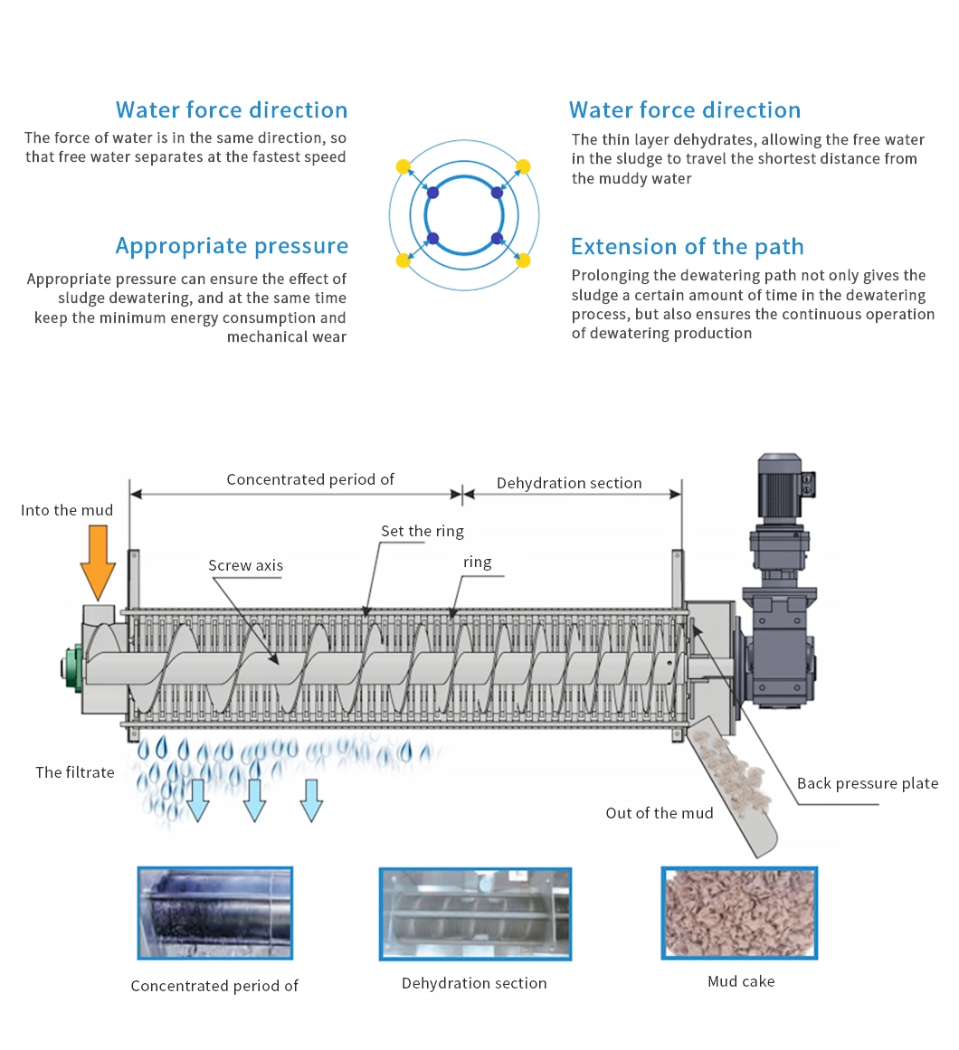 High Performance Industrial Separation China Environmental Protection Engineering Supporting Water Treatment Sludge Dewatering Equipment Yhdl-131